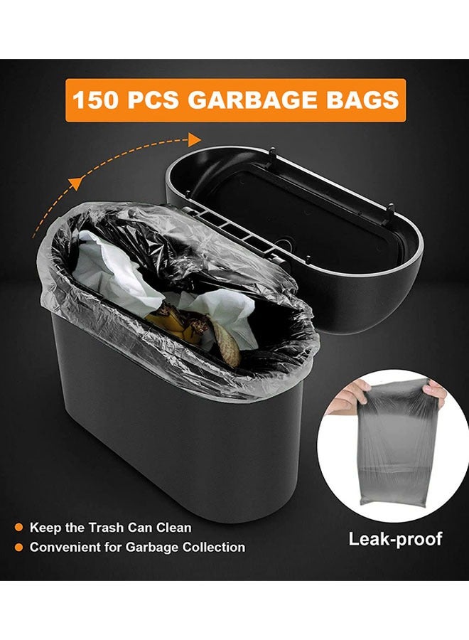 Beauenty Car Trash Can Bin with Lid, Universal Vehicle Mini Leakproof Garbage Can Bin with 150pcs Trash Bags Car Organizers and Storage for Front Back Seat Accessories for Auto Office Home - Image 3