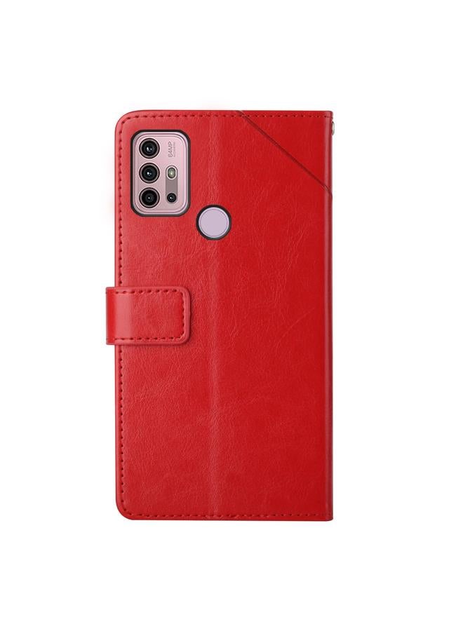 S-TOP Case For Motorola Moto G10 / G20 / G30 Y Stitching Horizontal Flip Leather Phone Case with Holder & Card Slots & Wallet & Photo Frame - Image 3