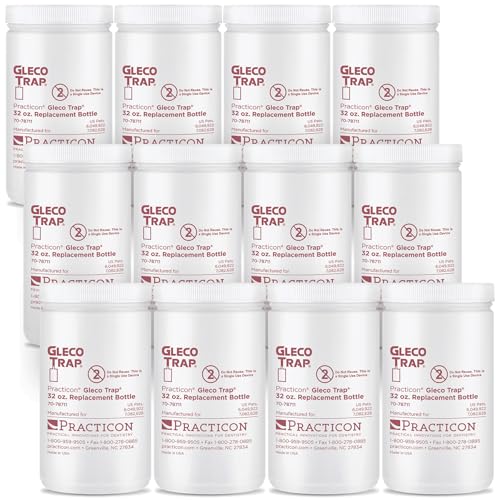 Practicon Gleco Trap 32 oz. Replacement Bottles for Clay & Plaster Sink Trap, Pack of 12 - Image 1