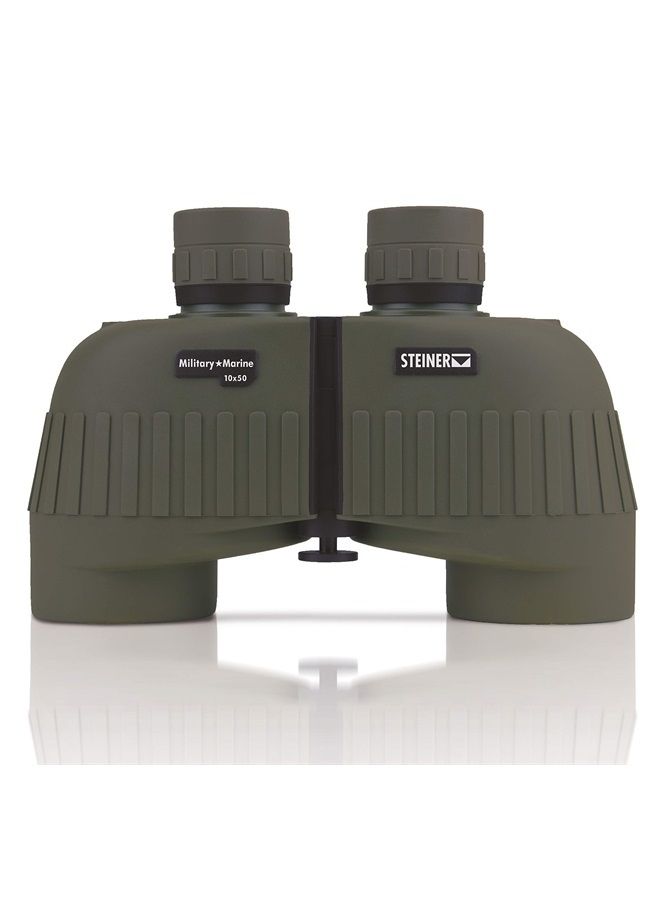 Steiner Military-Marine Series Binoculars, Lightweight Tactical Precision Optics for Any Situation, Waterproof, Green, 10x50 - Image 2