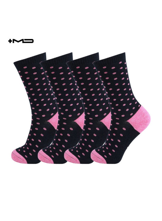 MD Cross Md Autumn Winter Thickened Terry Bottom Fashion Casual Knee-high Women's Socks 4 Pairs Cold-resistant Ski High Socks For Women - Image 1