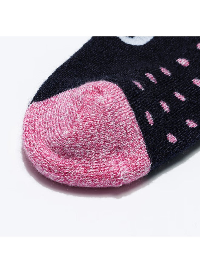 MD Cross Md Autumn Winter Thickened Terry Bottom Fashion Casual Knee-high Women's Socks 4 Pairs Cold-resistant Ski High Socks For Women - Image 2