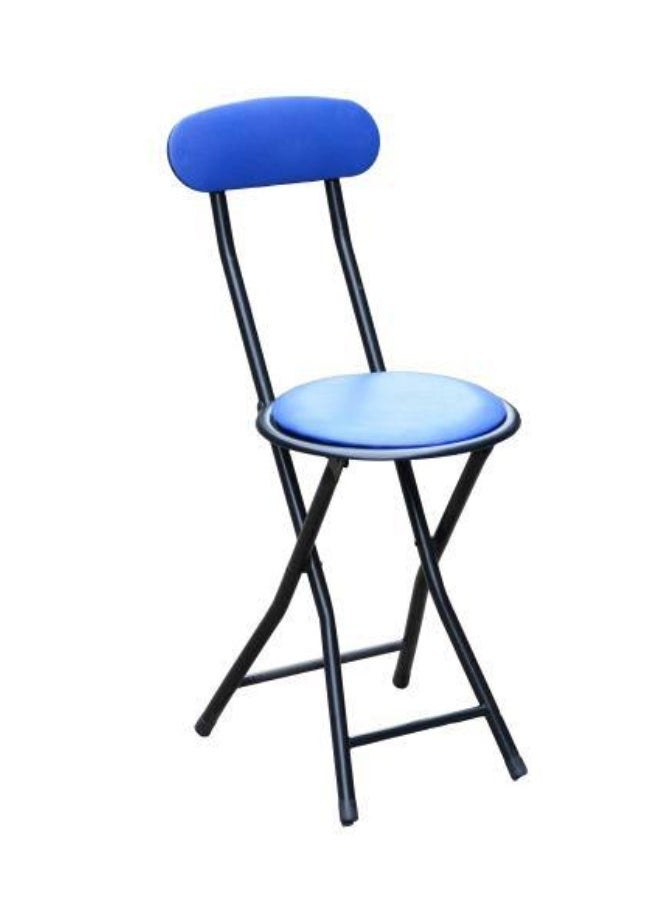 Ayda - Foldable Chair with Rexin and cusion | Camping Chair | Travel Chair | Masjid Chair | Trip Chair-Blue - Image 1