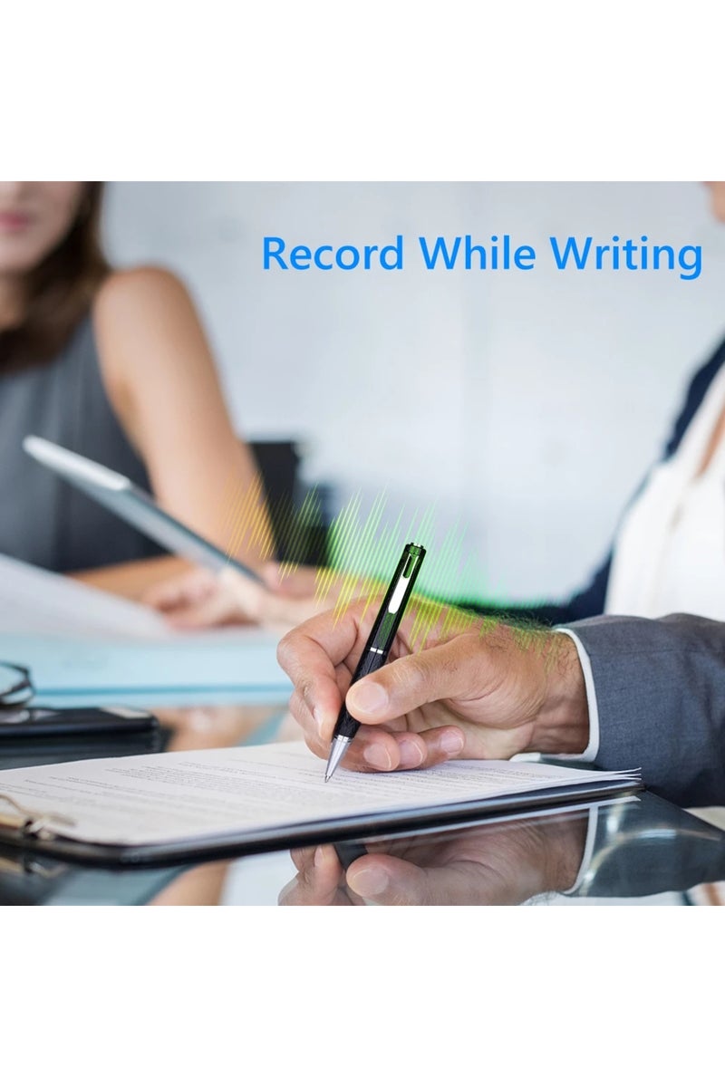 إيروريكس قلم تسجيل صوتي رقمي أسود بسعة 32 جيجابايت، تسجيل صوتي احترافي، مزود بخاصية الاتصال عن بعد. - Image 5