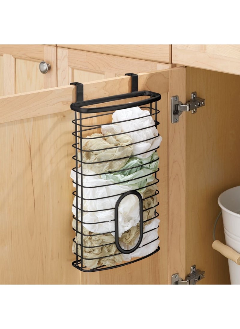 InterDesign iDesign Axis Over the Cabinet Kitchen Storage Holder for Plastic and Garbage Bags - Matte Black  - Image 2
