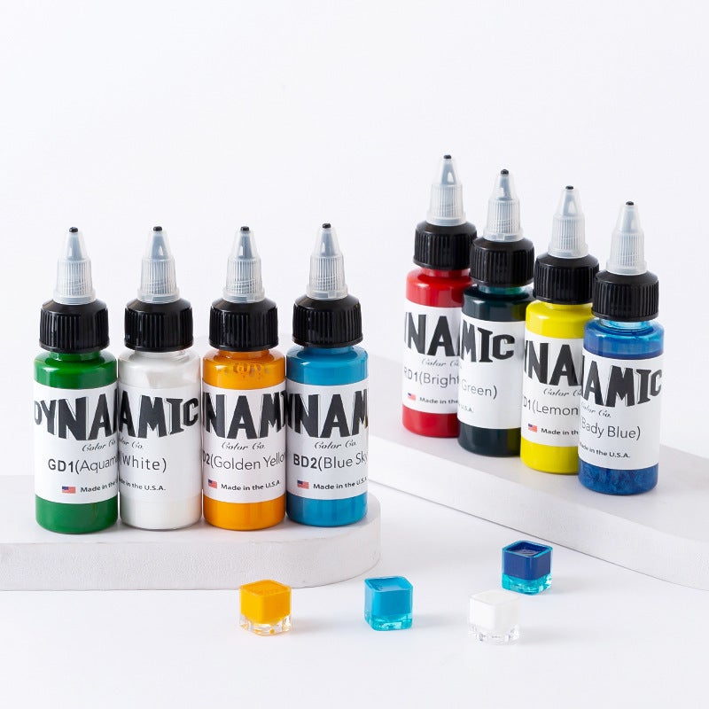 Authentic Dynamic Tattoo Color 30Ml Real Person 1Oz Cut Line Fog Tattoo 14 Color Combination - Image 5