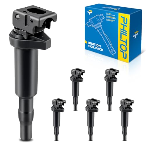 PHILTOP UF592 Ignition Coil Pack Compatible with 328i X5 X3 Cooper X1 535i 528i 335i 325i 530i 328xi 750Li 525i 330i 320i 325Ci 330Ci 325xi 428i X6 Z4 128i 750i 330xi 135i 530xi M3 M4 745Li X2