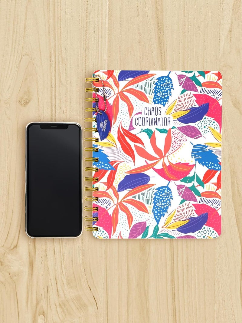 Doodle Hard Bound Spiral Notebook Diary with Bookmark Dangler and Sticker Pages I B5 I Undated I 160 Ruled Pages I 80 GSM (Chaos Coordinator) - Image 5