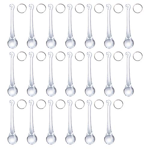 LONGWIN 20pcs 3inch Crystal Teardrop Chandelier Pendant Parts Wedding Party Christmas Tree Decorations Ornaments - Image 1
