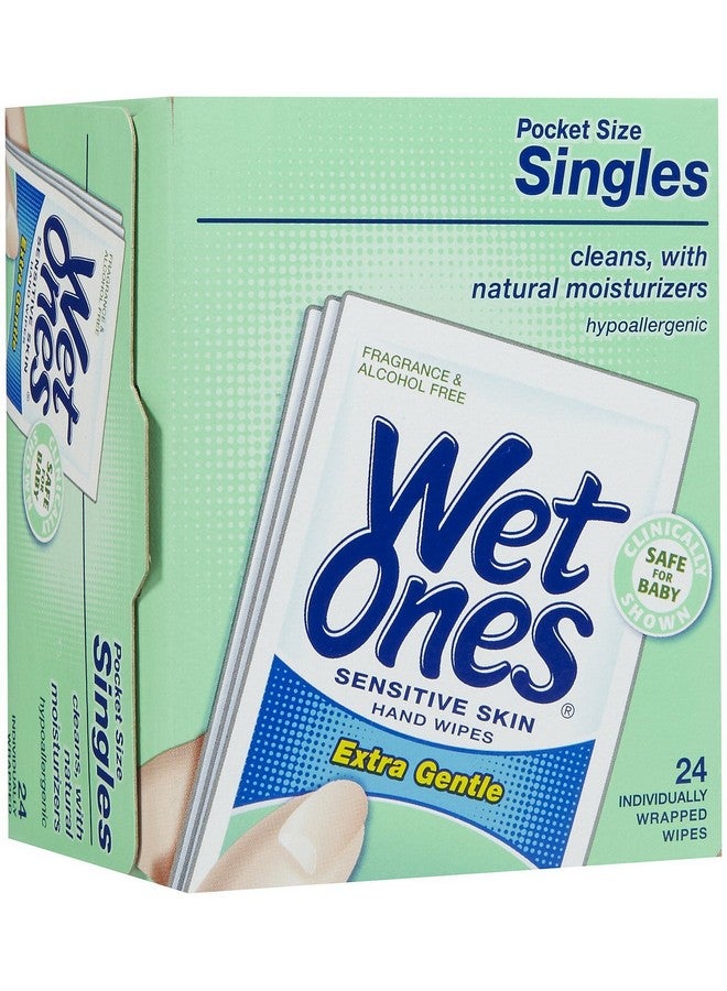 Singles Sensitive Skin Individually Wrapped Hand Moist Wipes 24 Count (Pack Of 1)