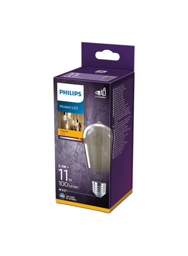 Philips Filament LED Bulb 2.3W Equivalent to 11W, Warm ST64 E27 Smoky ND RFSRT4 - Image 2