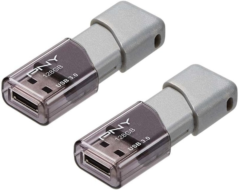 PNY 128GB Turbo Attaché 3 USB 3.0 Flash Drive, Silver (Pack of 2) - Image 2