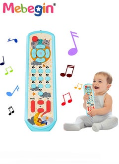 MEBEGIN Kids TV Remote Control Toy with Light and Sound, Early Multi-Language Educational Sensory Learning Toys, Learning Musical Sensory Toy with 3 Different Languages, 2 AAA batteries(not included)  - Image 1