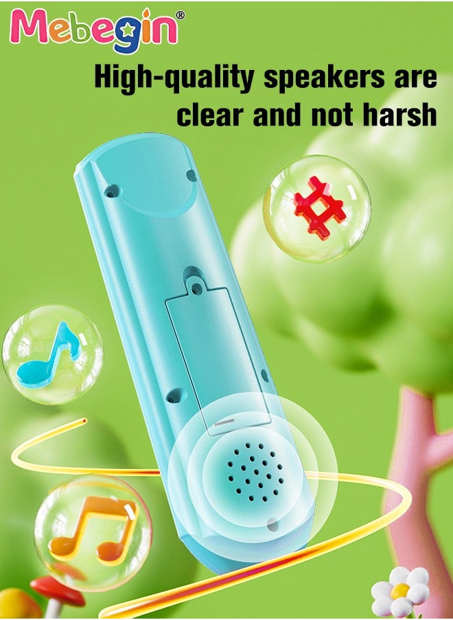 MEBEGIN - Kids TV Remote Control Toy with Light and Sound, Early Multi-Language Educational Sensory Learning Toys, Learning Musical Sensory Toy with 3 Different Languages, 2 AAA batteries(not included) - Image 1