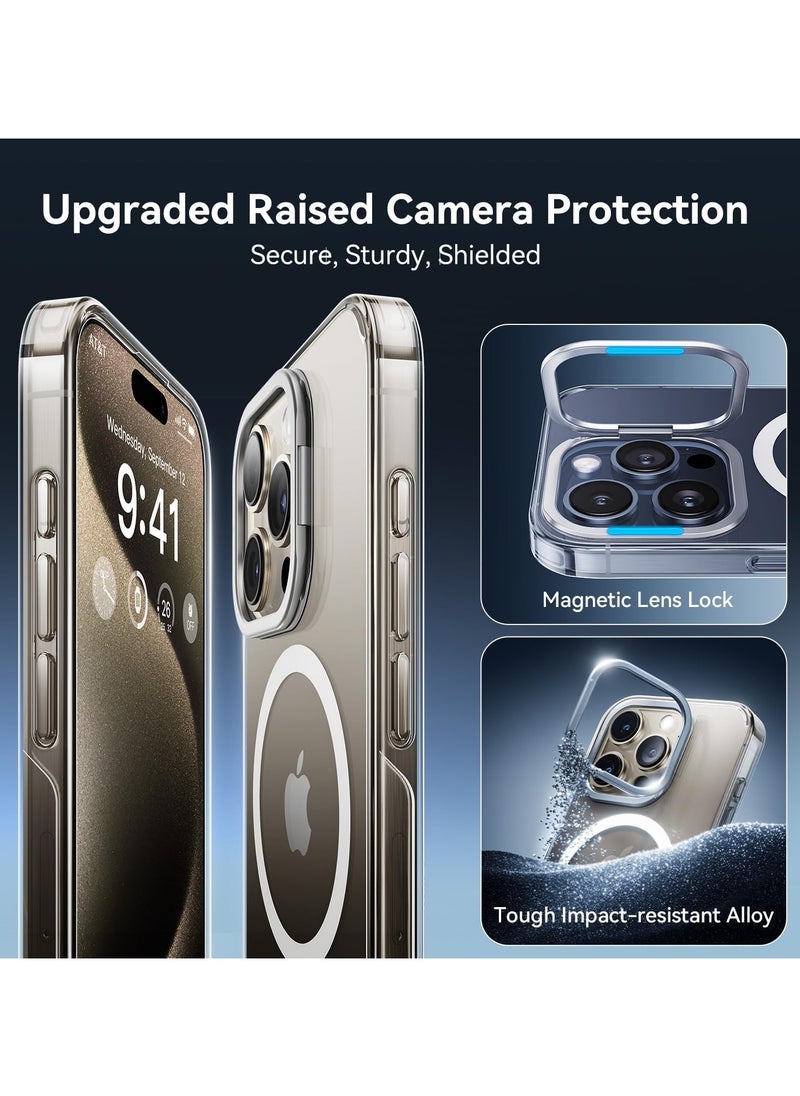 HEROCKX Magnetic Phone Case for iPhone 16 Pro Max Upgraded Lens Bracket Compatible with MagSafeNo.1 Anti-yellowing Technology Shockproof Ultra-thin Phone Case Crystal Clear  - Image 4