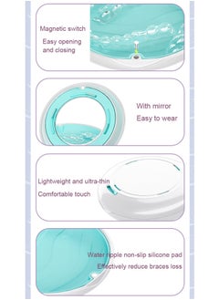 Aurafly Braces Storage Box Orthodontic Retainer Bracket Box Portable Denture Storage Box with Mirror  - Image 2