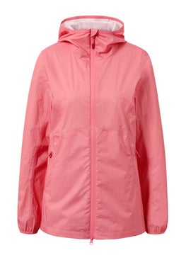 Tchibo Women Plain Hooded Wind Breaker Jacket, Pink  - Image 2