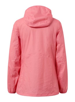 Tchibo Women Plain Hooded Wind Breaker Jacket, Pink  - Image 3