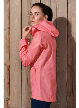 Tchibo Women Plain Hooded Wind Breaker Jacket, Pink  - Image 1