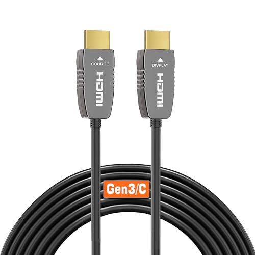 RUIPRO 8K HDMI Ultra High Speed Latest 21b Certified Fiber Optic Cable CL2 Rated 33 Feet 8K60Hz 4K120Hz 48Gbps eARC HDR HDCP23 for RTX4080409030803090 Xbox PS5 AVR Projector LGSamsungSony - Image 1