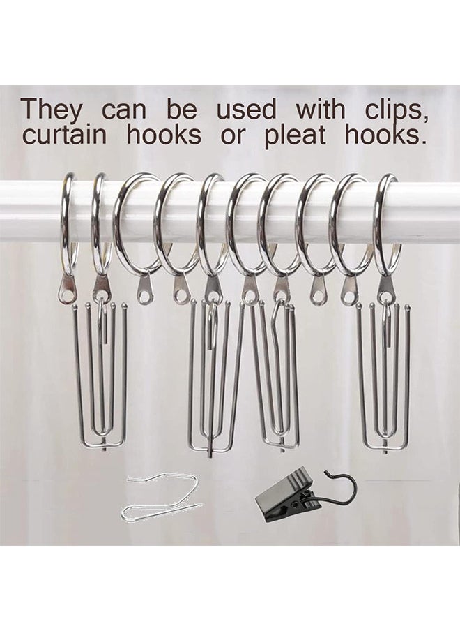 Depend - Metal Drapery Curtain Rings Hanging Rings For Curtains And Rods, Drape Sliding Eyelet Rings 32 MM Internal Diameter For Most Curtains, Shower Curtains Easy To Install 20 Pack - Image 1