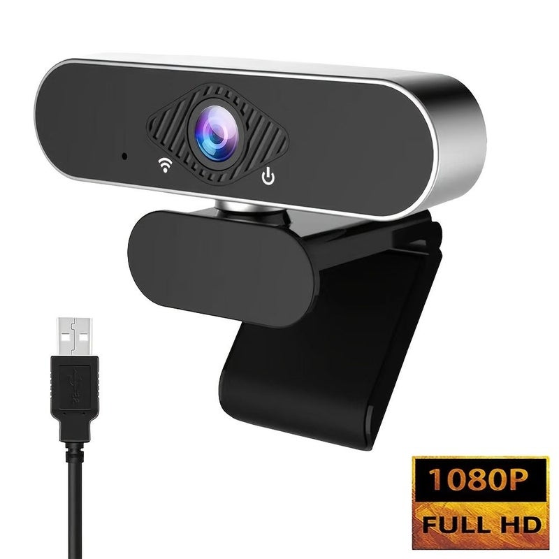 كاميرا ويب USB بدقة 1080P مع ميكروفون مدمج بزاوية 120 درجة للمكالمات والبث المباشر على الكمبيوتر - Image 1