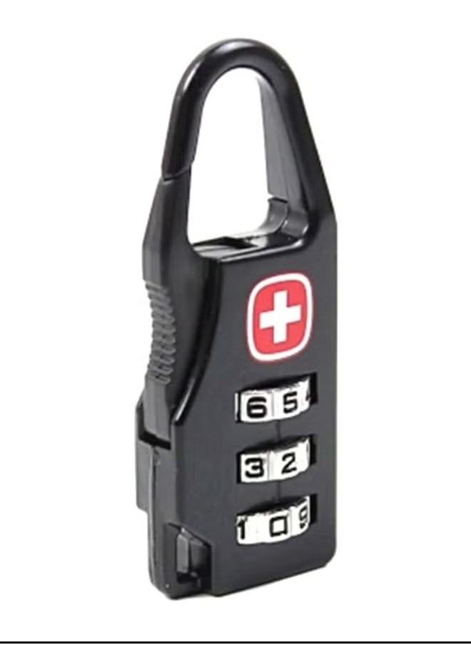 Generic 3-Digit Combination Password Luggage Lock Black  - Image 1