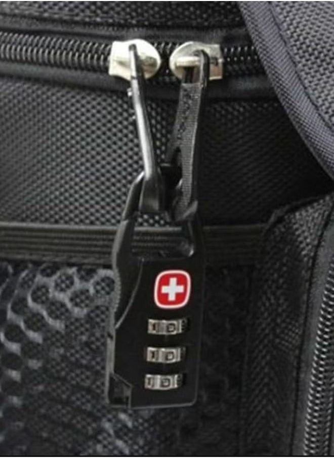 Generic 3-Digit Combination Password Luggage Lock Black  - Image 2