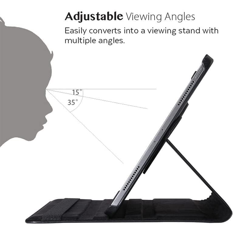 Qubist Rotating Case for iPad 9th Generation (2021) / 8th Generation (2020) / 7th Gen (2019) 10.2 Inch - 360 Degree Rotating Stand Cover with Pencil Holder, Auto Wake Sleep (Black) - Image 3