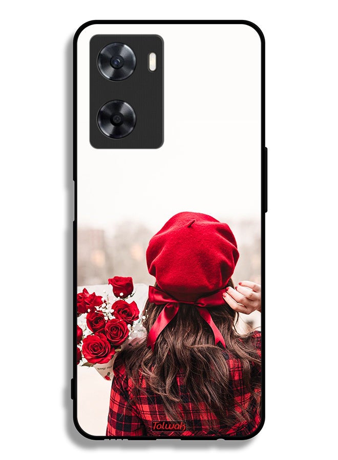 Tolwak Oppo A77 4G Protective Case Cover Holding Flowers - Image 1