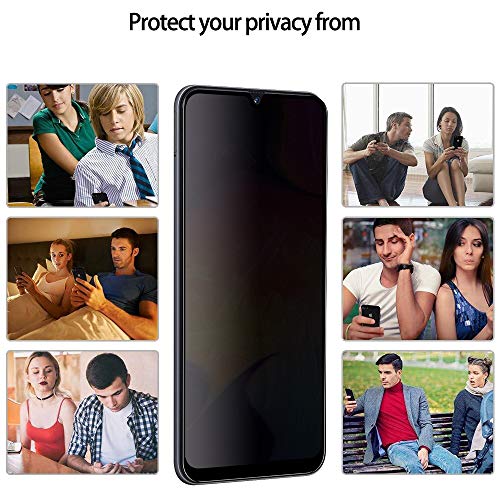 YWXTW 2 Pack YWXTW for Samsung Galaxy A50 A30 A20 Privacy Screen Protector Upgraded Anti Spy Anti Glare Edge to Edge Full Coverage Privacy Tempered Glass Film for Samsung Galaxy A50 A50S A30 A30S A20 64 Inch 2019 - Image 3