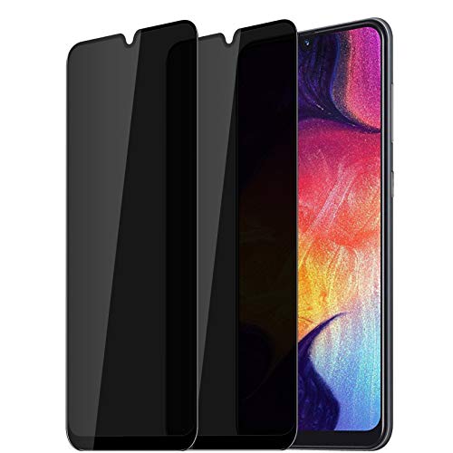 YWXTW 2 Pack YWXTW for Samsung Galaxy A50 A30 A20 Privacy Screen Protector Upgraded Anti Spy Anti Glare Edge to Edge Full Coverage Privacy Tempered Glass Film for Samsung Galaxy A50 A50S A30 A30S A20 64 Inch 2019 - Image 1