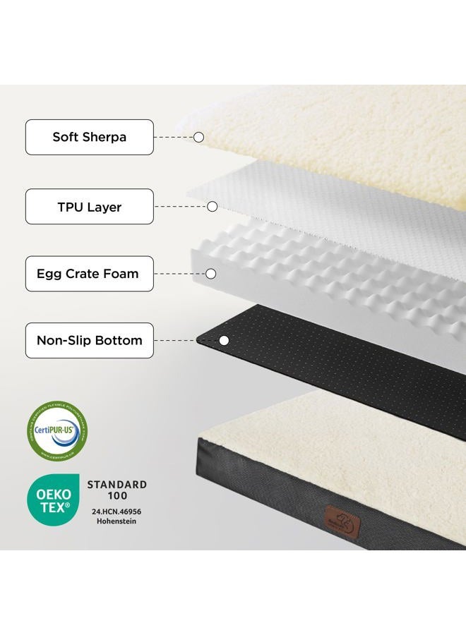 Bedsure Large Dog Bed for Large Dogs - Big Orthopedic Dog Beds with Removable Washable Cover, Egg Crate Foam Pet Bed Mat, Suitable for 50 lbs to 100 lbs - Image 5