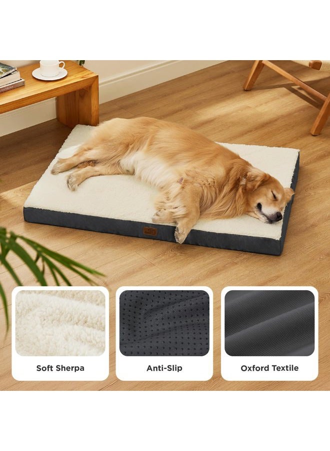 Bedsure Large Dog Bed for Large Dogs - Big Orthopedic Dog Beds with Removable Washable Cover, Egg Crate Foam Pet Bed Mat, Suitable for 50 lbs to 100 lbs - Image 4