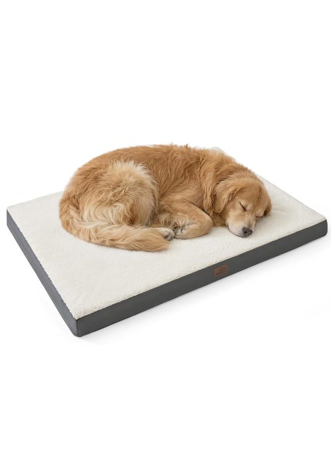 Bedsure Large Dog Bed for Large Dogs - Big Orthopedic Dog Beds with Removable Washable Cover, Egg Crate Foam Pet Bed Mat, Suitable for 50 lbs to 100 lbs - Image 1