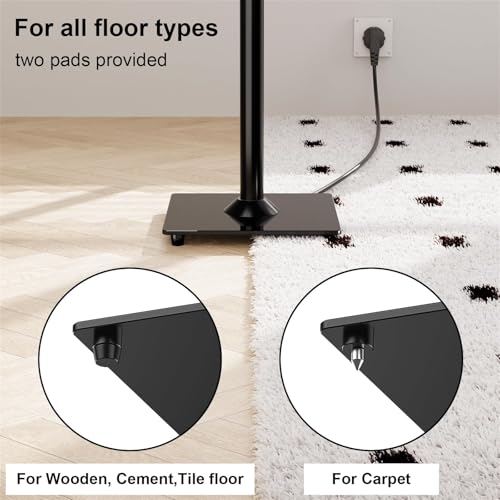 ELIVED Universal Speaker Stand Pair, 31 Inch Height Bookshelf Speaker Stands for Satellite Speaker Large Speaker Up to 22 lbs, Surround Sound Speaker Stand with Cable Management, Black - Image 5