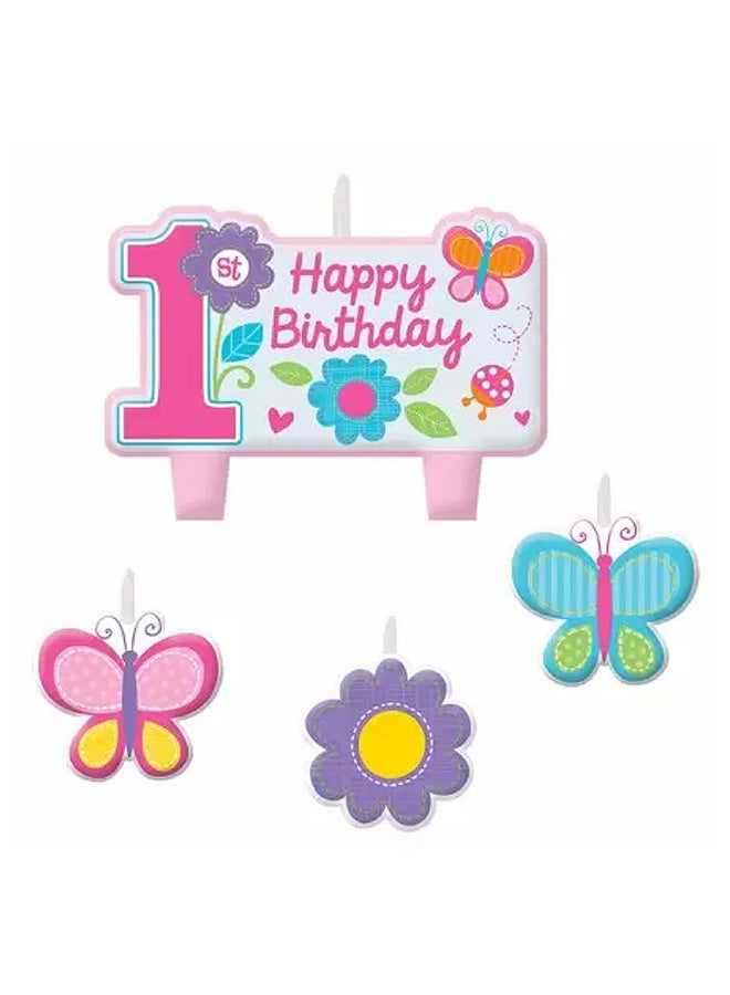 Amscan Sweet Birthday Girl Candle Set 4pcs