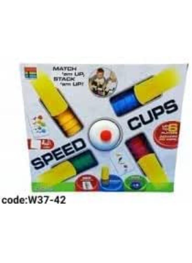 Quick Cups, Kids Fast Cup Toys, Classic Stacking Cup Game for Kids, Parent-Child Interactive Game with 24 Photo Cards, 30 Cups, Baby 