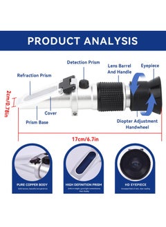 Agatige Digital Brix Refractometer Sugar Content Hydrometer Automatic Temperature Compensation Maple Syrup Sugar Measurement Machine For Honey Maple Syrup  - Image 2