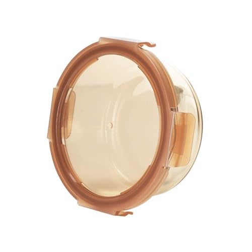 Peggy Oliver Everyday Amber Glass Food Container With Classic PP Lid 316 (950 ml) | Round | Airtight & Leak-Proof | BPA-Free | Microwave & Dishwasher Safe | Ideal for Regular Use - Image 3