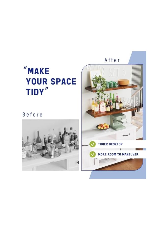 The Bros Shelf Bracket, Heavy Duty Floating Shelf Brackets 6 inch Long, 4 Pack Brackets for Shelves, Black Coated Metal Wall Shelf Support Brackets with 1/5 Inch Thick and 160 lb. Load Capacity (4, 25CM) - Image 5