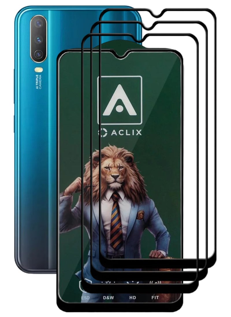 ACLIX 3 Pieces Antistatic ESD Dustproof Premium Quality High Definition Tempered Glass Screen Protector Designed For vivo Y17 - Image 1
