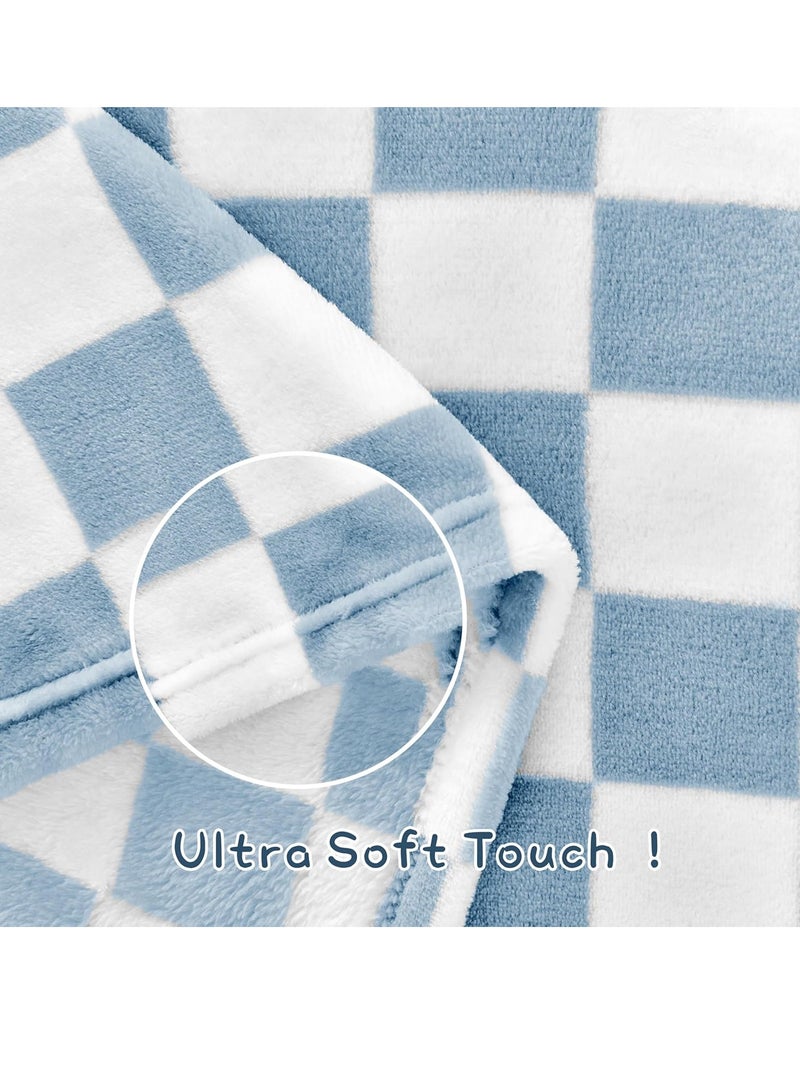 Gonice Baby Blanket Fleece Baby Blankets for Boys, Ultra Soft Cozy Fluffy Infant Toddler Newborn Receiving Blankets for Crib Stroller, 30''x40'', Blue - Image 5