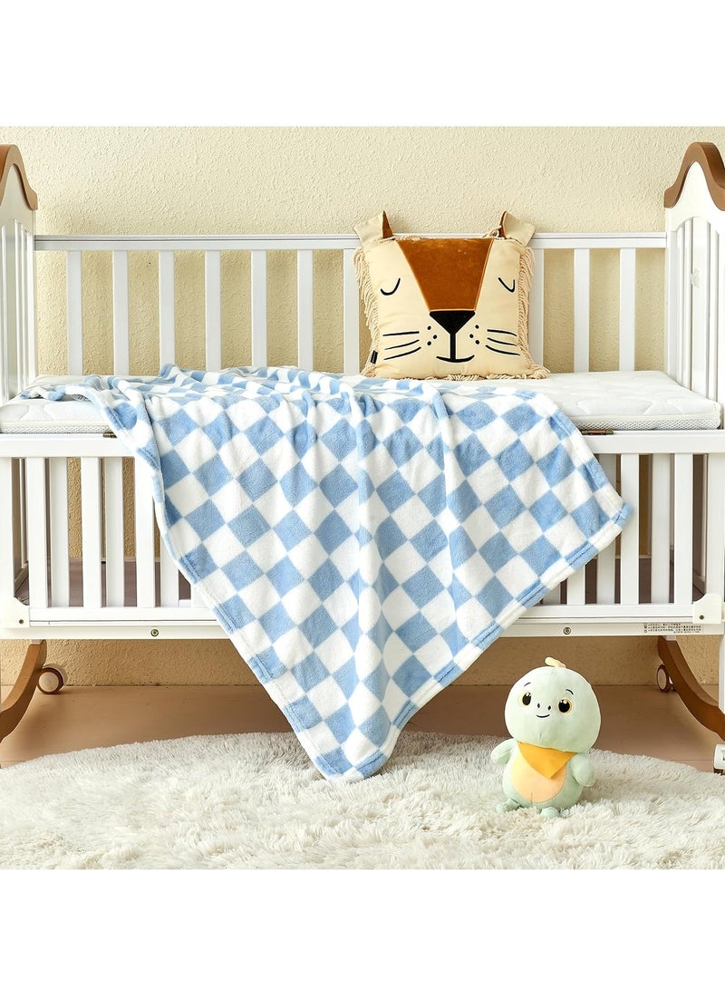 Gonice Baby Blanket Fleece Baby Blankets for Boys, Ultra Soft Cozy Fluffy Infant Toddler Newborn Receiving Blankets for Crib Stroller, 30''x40'', Blue - Image 4