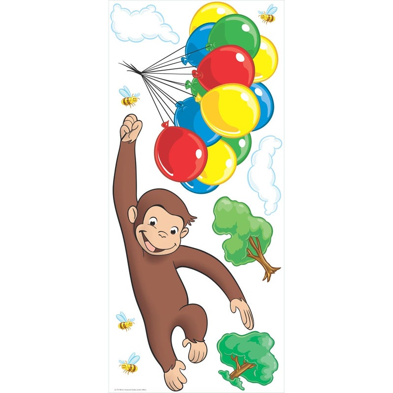 DreamWorks RoomMates DreamWorks Curious George Peel and Stick Giant Wall Decal by RoomMates, RMK1082GM - Image 1
