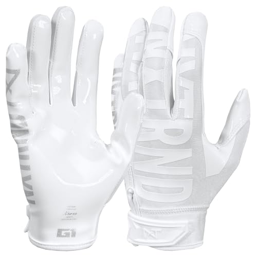 NXT NXTRND Nxtrnd G1 Pro Mens Football Gloves Adult Sticky Receiver Gloves White Large - Image 1
