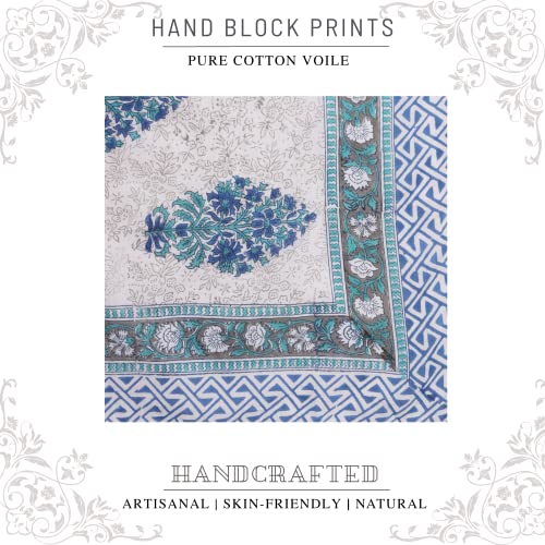 parihan Cotton Block Print long Beach Pareo Sarong Swimsuit Cover Ups Women Wrap - Image 3