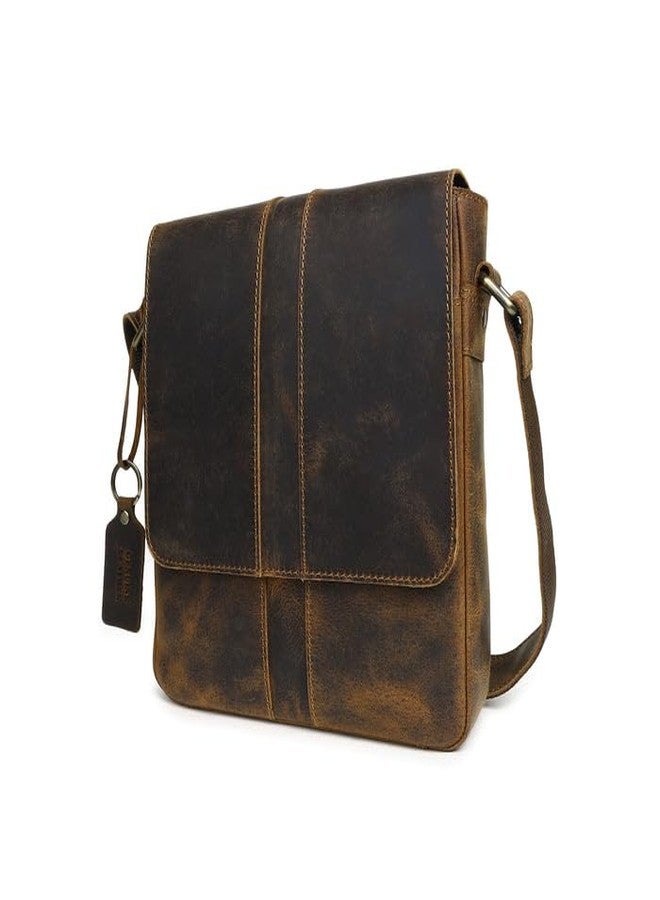MaheTri Everyday Commuter Leather Side Bag for Men | Genuine Leather Sling Crossbody Messenger Bag | Compact Travel & Office Shoulder Bag with Adjustable Strap - Image 5
