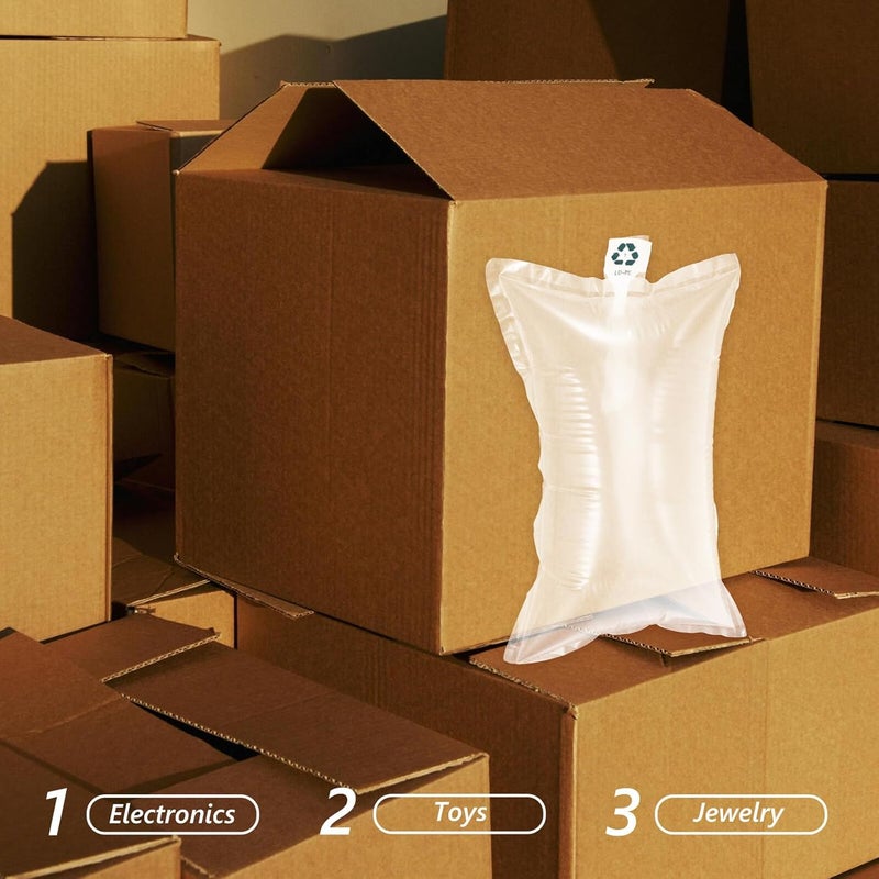 Kichvoe 100pcs Inflatable Air Packaging Cushions 20x30cm with 1 Manual Pump, Bubble Bags Pouches for Shipping Protection and Bottle Cushioning Wrap - Image 5