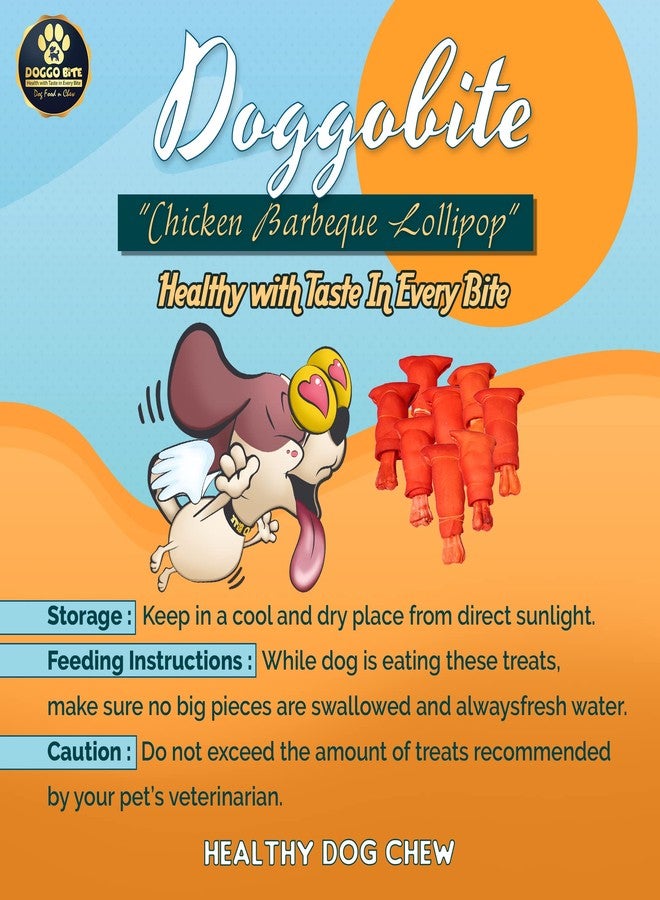 DOGGO BITE Chicken Barbeque Lollipop-Dog Treats, 5 inches Pack of 5, All Life Stages, bone - Image 3